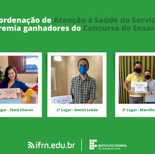 #51436 IFRN premia ganhadores do Concurso de Ensaios