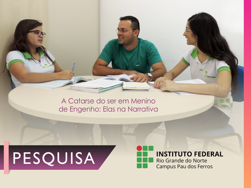 Integrantes do Projeto, Prof. coordenador Cleonildo, e as jovens pesquisadoras, Eridiany (esquerda) e Mayara (direita).