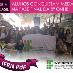 #51521 Alunos do Campus conquistam 1 medalha de prata, 2 de bronze e 8 de cristais na ONHB