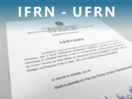 No ato do recebimento da certidão, o aluno deve apresentar comprovante de aprovação na UFRN.