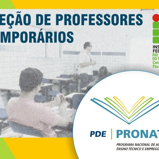 #51819 Divulgado resultado final de seleção interna para docentes do Pronatec