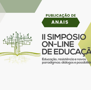 #5184 Publicada nova versão dos anais do 2º Simpósio On-line de Educação
