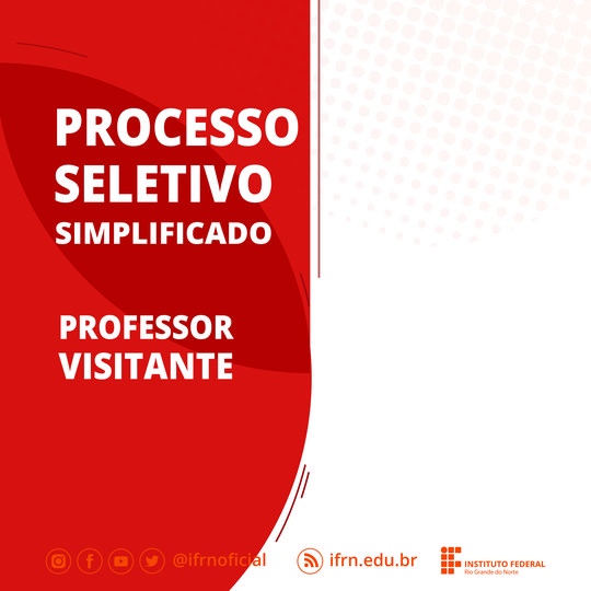 #51903 Divulgado o resultado final do processo seletivo para professor visitante