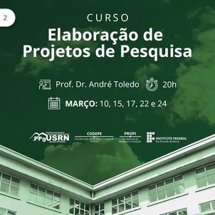 #51998 IFRN oferta nova turma do curso em Elaboração de Projetos de Pesquisa para servidores