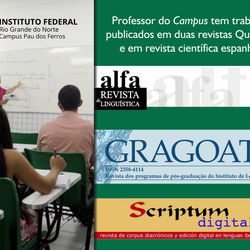 #52415 Professor do Campus Pau dos Ferros tem trabalhos publicados em 2 revistas Qualis A1 e uma internacional 