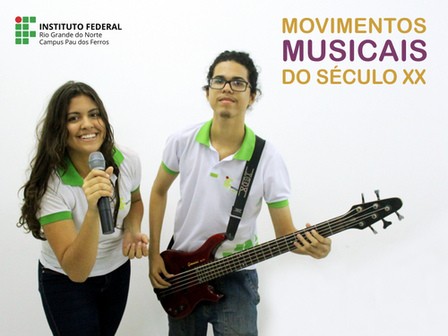 Vitória Miranda e Thiago Emanoel, alunos do Instituto. Shows são gratuitos e a comunidade externa pode prestigiar.