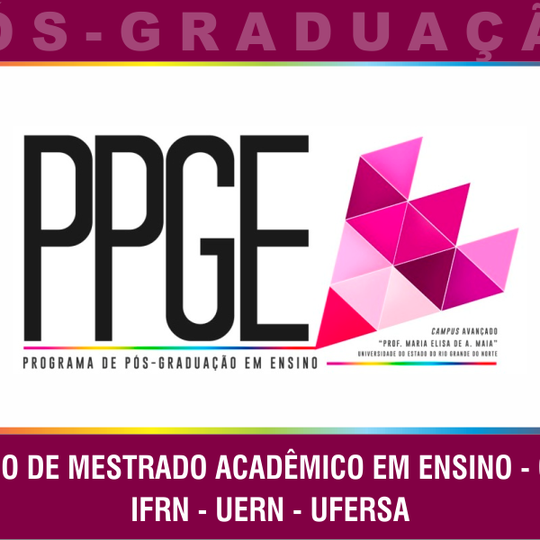 #52488 Publicado edital para Curso de Mestrado Acadêmico em Ensino (CMAE)