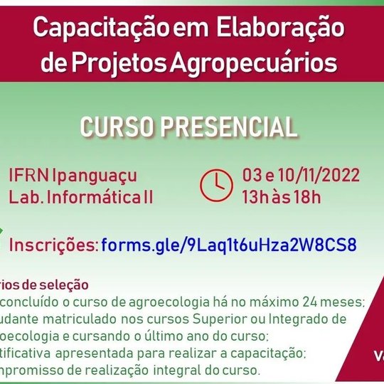 #5258 NEA organiza Capacitação sobre Elaboração de Projetos Agropecuários