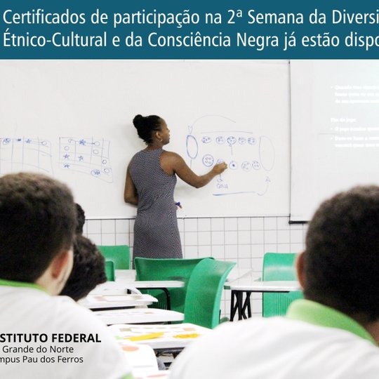 #53225 Certificados da 2ª Semana da Diversidade Étnico-Cultural e da Consciência Negra já estão disponíveis