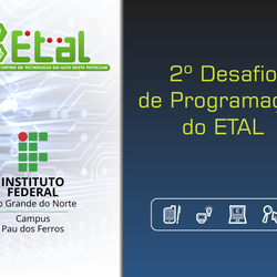 #53328 2º Desafio de Programação do ETAL recebe inscrições de 11 a 18 de outubro