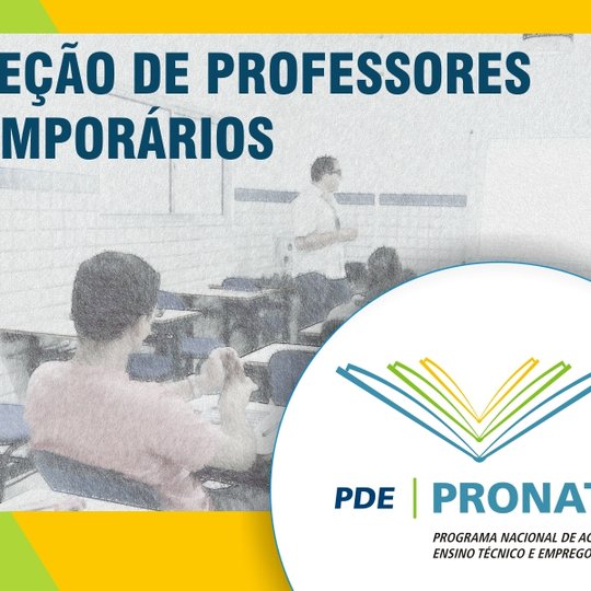 #53453 Pronatec seleciona professores temporários para cursos FIC
