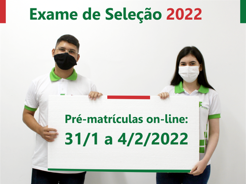 Ano letivo de 2022 iniciará em abril. Na foto, Guilherme Vieira e Evlyn Gabrielly, alunos do Instituto.
