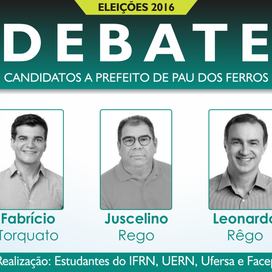 #53611 Entidades Estudantis do IFRN, UERN, Ufersa e Facep promovem debate entre candidatos a Prefeito de Pau dos Ferros