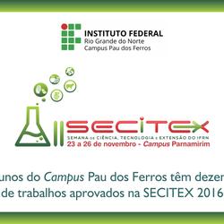 #53738 Alunos do Campus Pau dos Ferros têm mais de 60 trabalhos aprovados na SECITEX