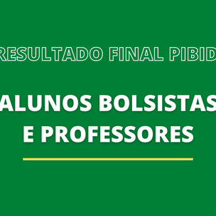 #53923 Publicado resultado final PIBID