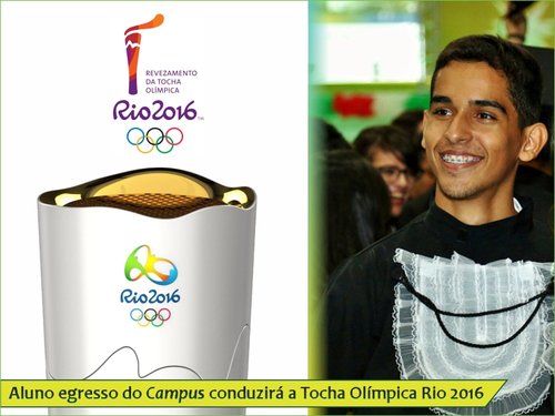 Guilherme conduzirá a Chama Olímpica em Mossoró/RN. Além dele, uma ex-aluna e aluna de outros campi do IFRN também participarão da condução no RN.