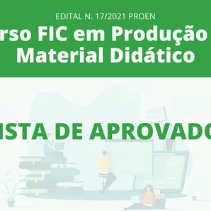 #54095 IFRN divulga lista de aprovados (as) para curso em Produção de Material Didático