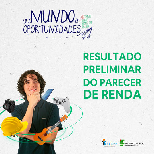 #54312 Divulgado o resultado preliminar do parecer de renda