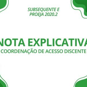 #54447 Ensino emite nota sobre editais 2020.2 para cursos técnicos 