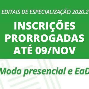 #54740  Prorrogadas as inscrições para cursos de Pós-Graduação 