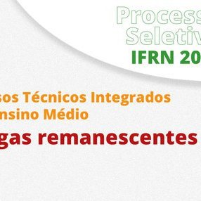 #54876 Cursos técnicos integrados: 2ª chamada para vagas remanescentes
