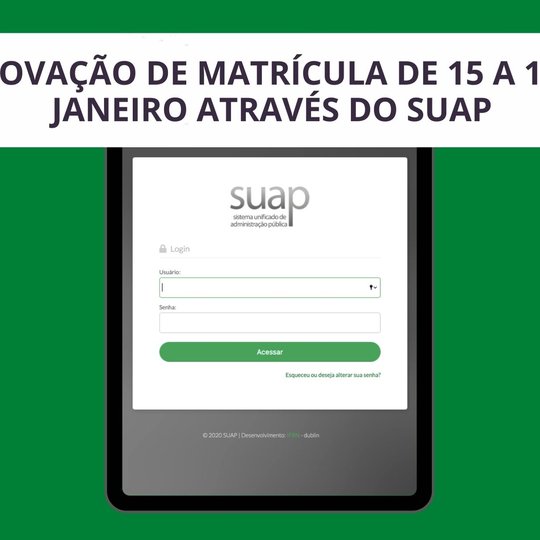 #54912 Renovação de matrícula dos veteranos: 15 a 17 de janeiro 