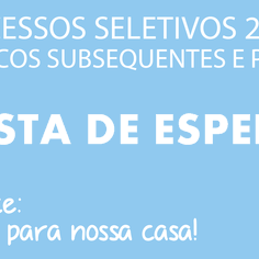 #55145 Campus divulga convocados da 1ª lista de espera para curso Subsequente