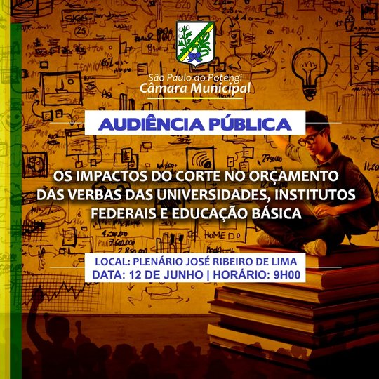 #55362 Câmara de São Paulo do Potengi discute o corte no orçamento das instituições federais de ensino