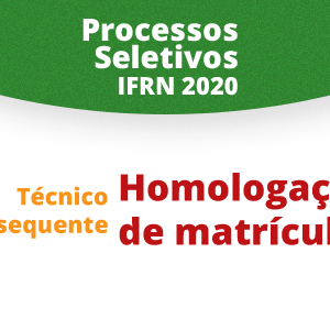#55434 Divulgada a lista de matrículas homologadas