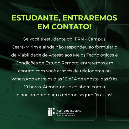 #5786 Comissão de volta às aulas divulga nota sobre o formulário de viabilidade de acesso aos meios tecnológicos e condições de estudo remoto