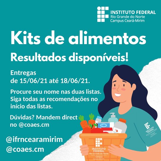 #5795 COAES divulga listas da 4ª Fase de entrega dos kits de alimentação.