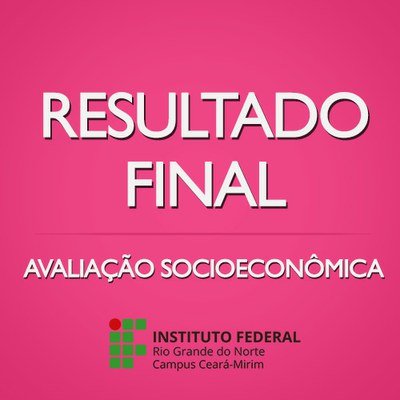 #6077 Resultados finais de avaliação socioeconômica para alunos do subsequente são disponibilizados