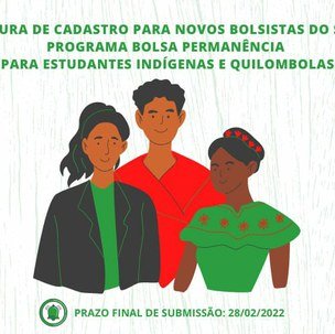 #6089 Programa de Bolsa Permanência: inscrições até 28 de fevereiro