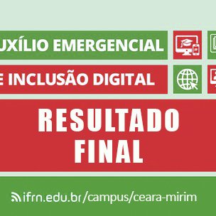 #6215 Divulgado o Resultado Final do Edital de Assistência Estudantil no contexto do ensino remoto