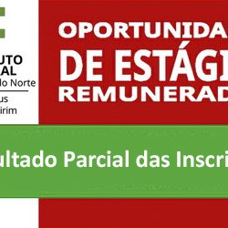#6254 Divulgado o Resultado parcial das inscrições da seleção de estágio para Educação Física