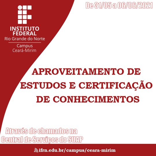 #6378 Secretaria Acadêmica emite comunicado sobre o Aproveitamento de Estudos e Certificação de Conhecimentos