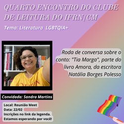#6620 Clube de Leitura do IFRN, campus Ceará-Mirim, convida toda a comunidade a participar de seu quarto encontro