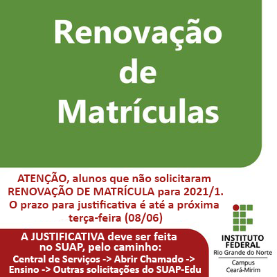 #6684 SEAC/CM emite comunicado sobre as justificativas de não renovação de matrículas