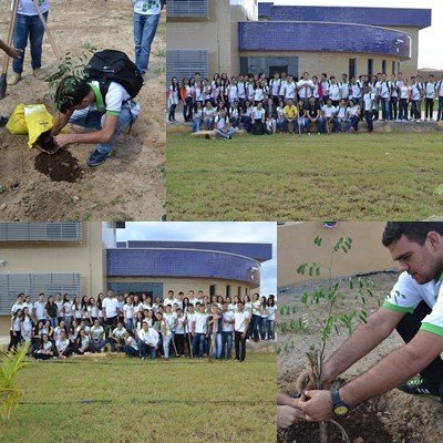 #6898 Alunos plantam mudas de árvores no terreno do IFRN-Campus Avançado Parelhas