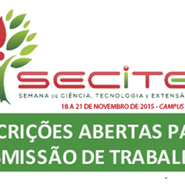 #6964 Inscrições para a Semana de Ciência e Tecnologia já estão abertas