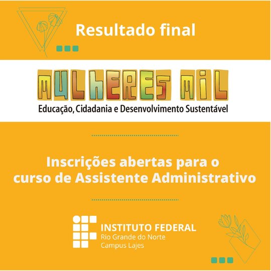 Resultado final - Seleção estudantes- Mulheres Mil 2024