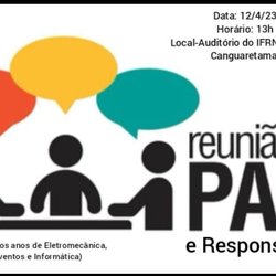 REUNIÃO DE PAIS E RESPONSÁVEIS