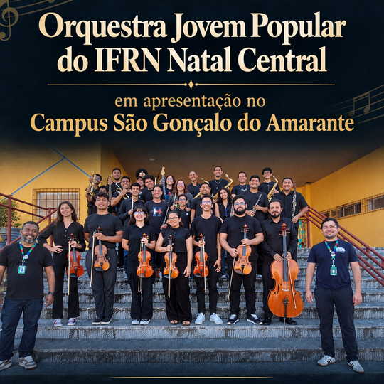 Orquestra Jovem Popular em apresentação no campus São Gonçalo
