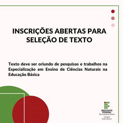 #7370 Campus João Câmara divulga retificação de edital