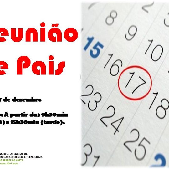 #7751 Reunião de pais referente ao segundo bimestre acontece dia 17 (quarta-feira)