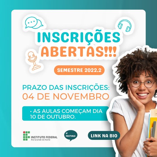 #7874 Abertas as inscrições para o Projeto "IF Meetings": Curso de Inglês Online para o período de 2022.2