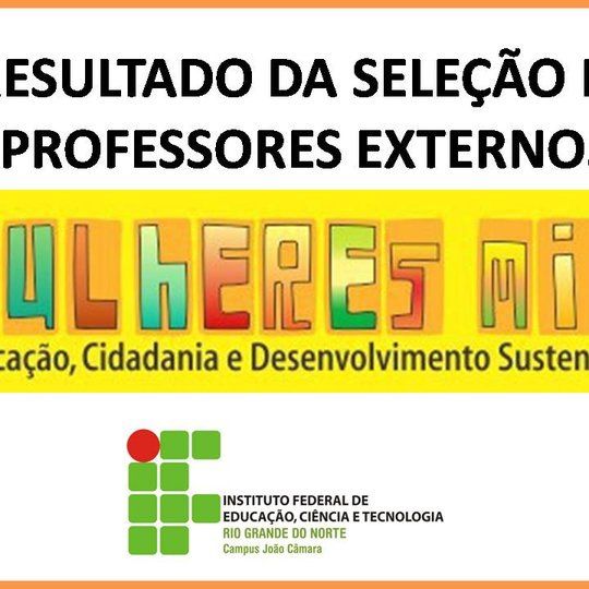 #8003 Publicado o resultado da Seleção Simplificada para professores do Mulheres Mil