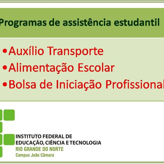 #8025 Abertas inscrições para programas de assistência estudantil