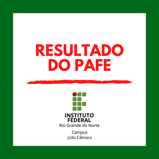 #8362 Serviço Social do Campus João Câmara divulga resultado