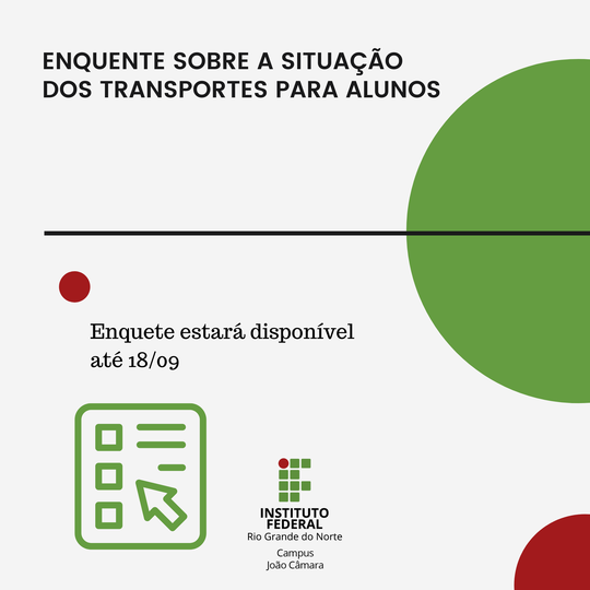 #8434 DIVULGADA ENQUETE SOBRE A SITUAÇÃO DOS TRANSPORTES PARA  ALUNOS
